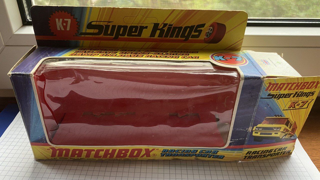 Vintage Matchbox Super Kings K-7 Racing Car Transporter