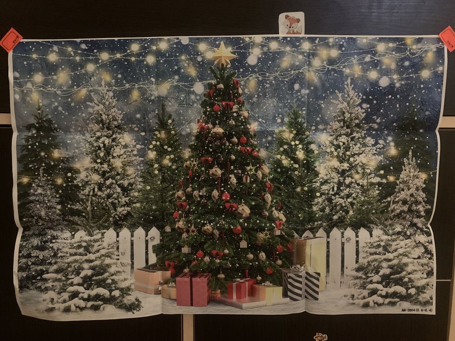 Фон для фото, постер новорічний, інтерьерний постер