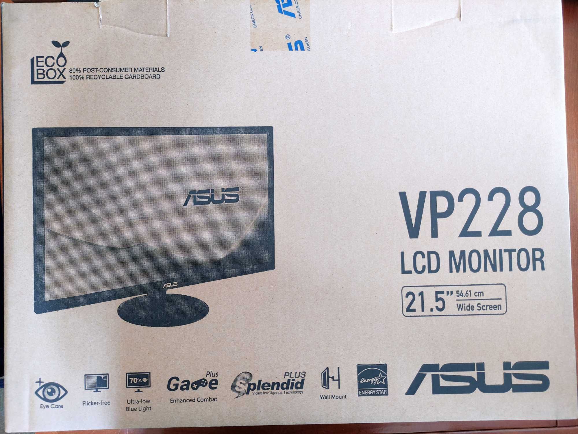 Monitor Asus 21.5" VP228HE FullHD, 1ms, Low Blue Light, Flicker Free