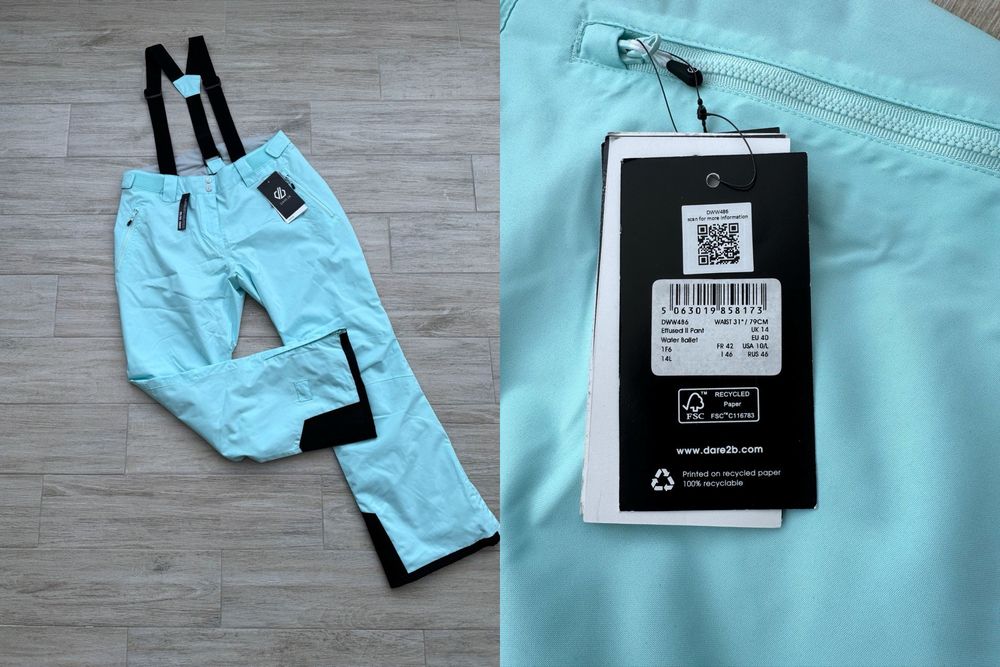 США! Жіночі лижні костюми Dare 2b Flurry Мембрана 30к/30к Оригінал! L