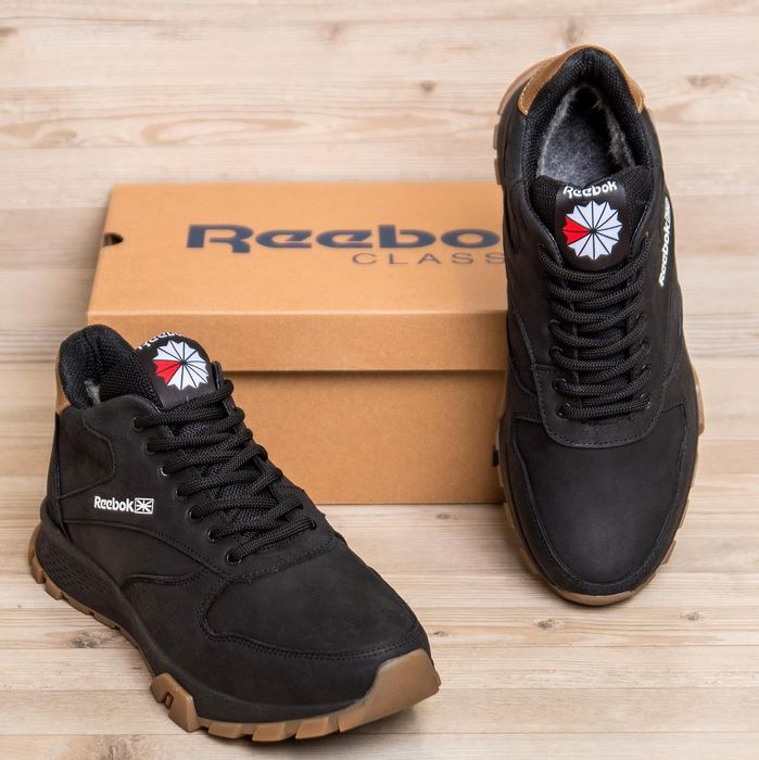 Зимние спортивные ботинки Reebok кожаные мужские, мужская зимняя обувь