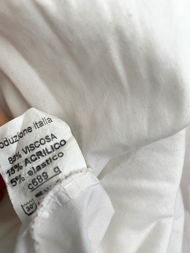 Włoska bawełniana bluzka asymetryczna falbany l xl xxl 40 42 44