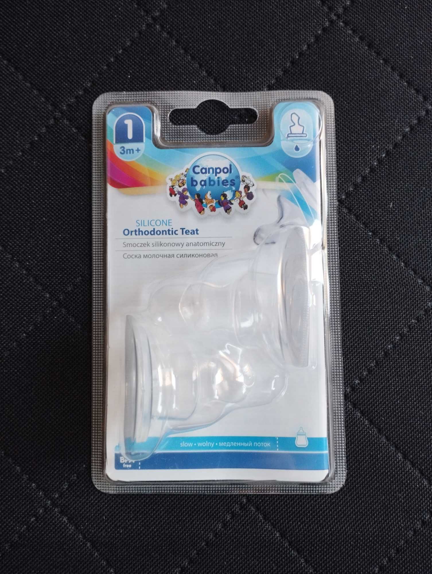 Nowe smoczki Canpol babies 3m+, anatomiczne do wąskich butelek