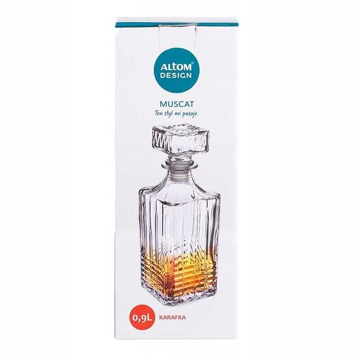 Karafka Altom Design Muscat 0,9 l z korkiem do whisky likieru nalewki