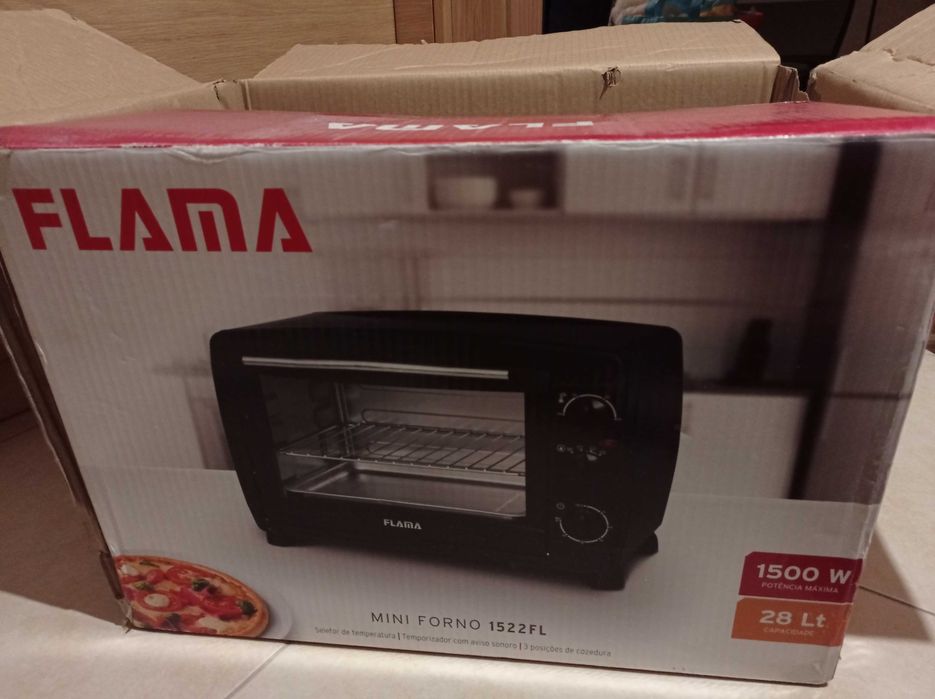 Mini forno elétrico pequeno flama 28L