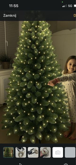 Girlanda peczek rosa na druciku 300 led, 3 m. 10 stref