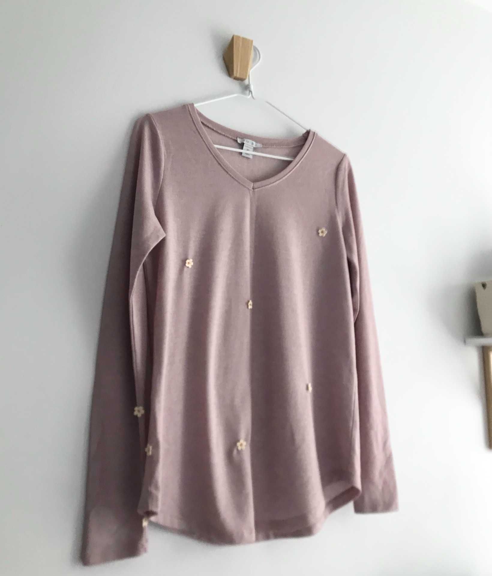 Pudroworóżowy sweter sweterek Amisu