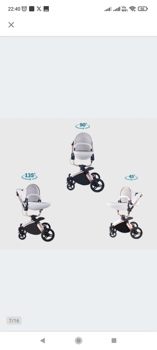 Wózek 3 w 1 babyfond 360°