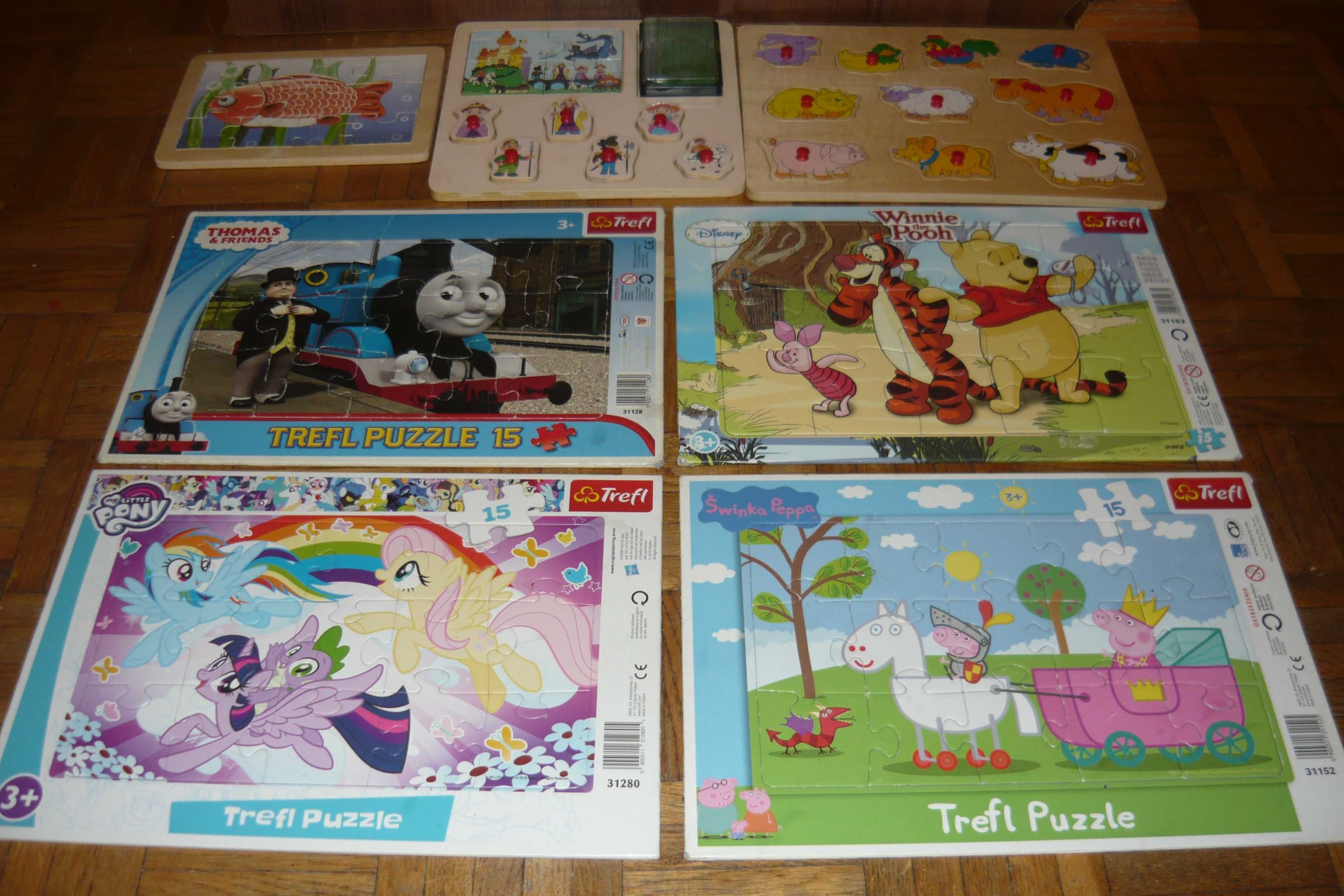 Puzzle Drewniane i Papierowe - Zestaw od najmłodszych lat
