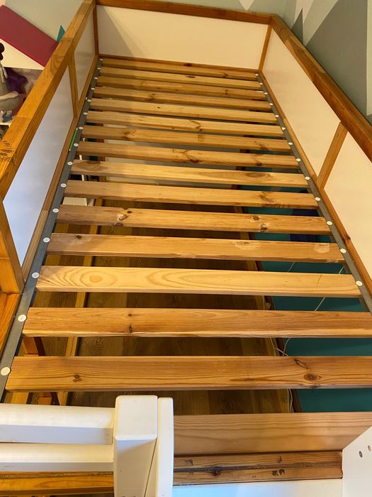 Łóżko kura ikea 90x200 z baldachimem