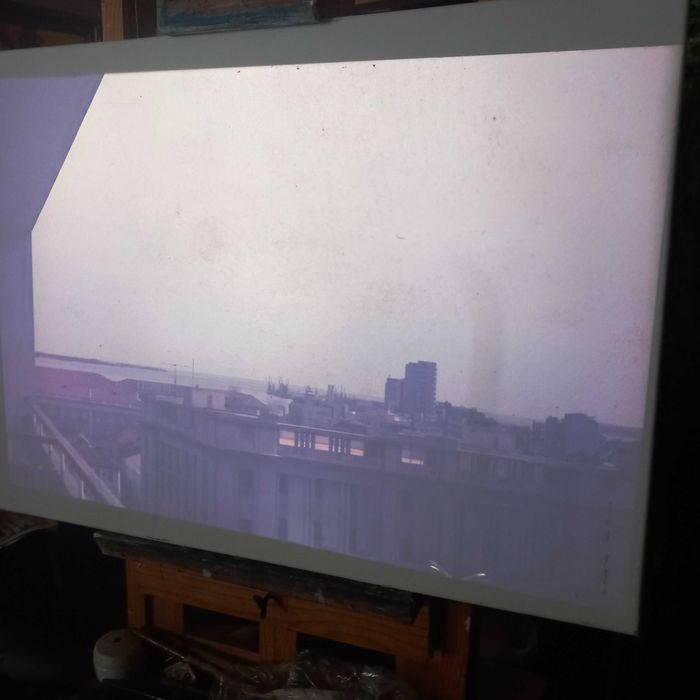 Conjunto oito slides coloridos