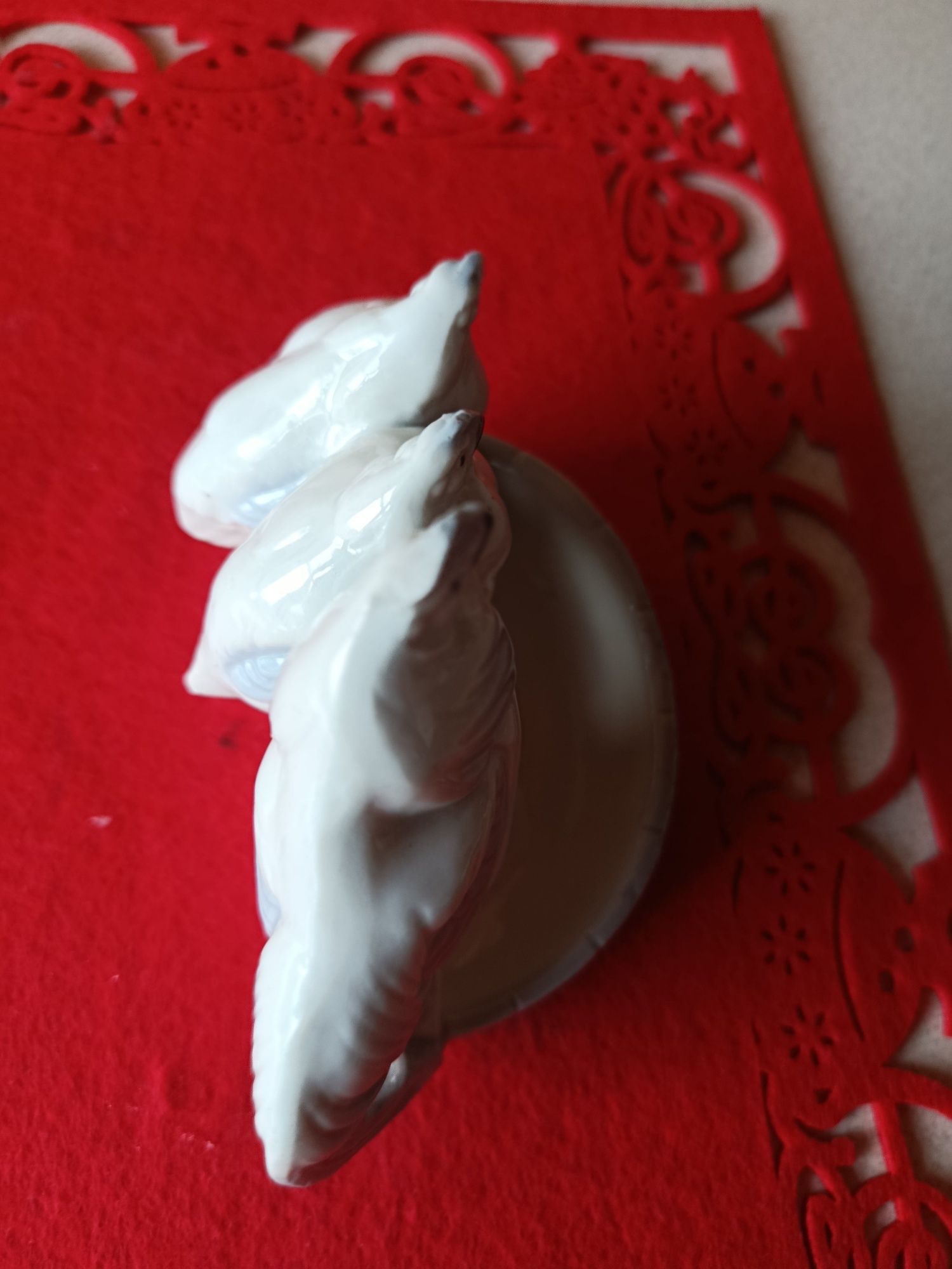 Porcelanowy kogut kury figurka paterka stara  przedwojenna