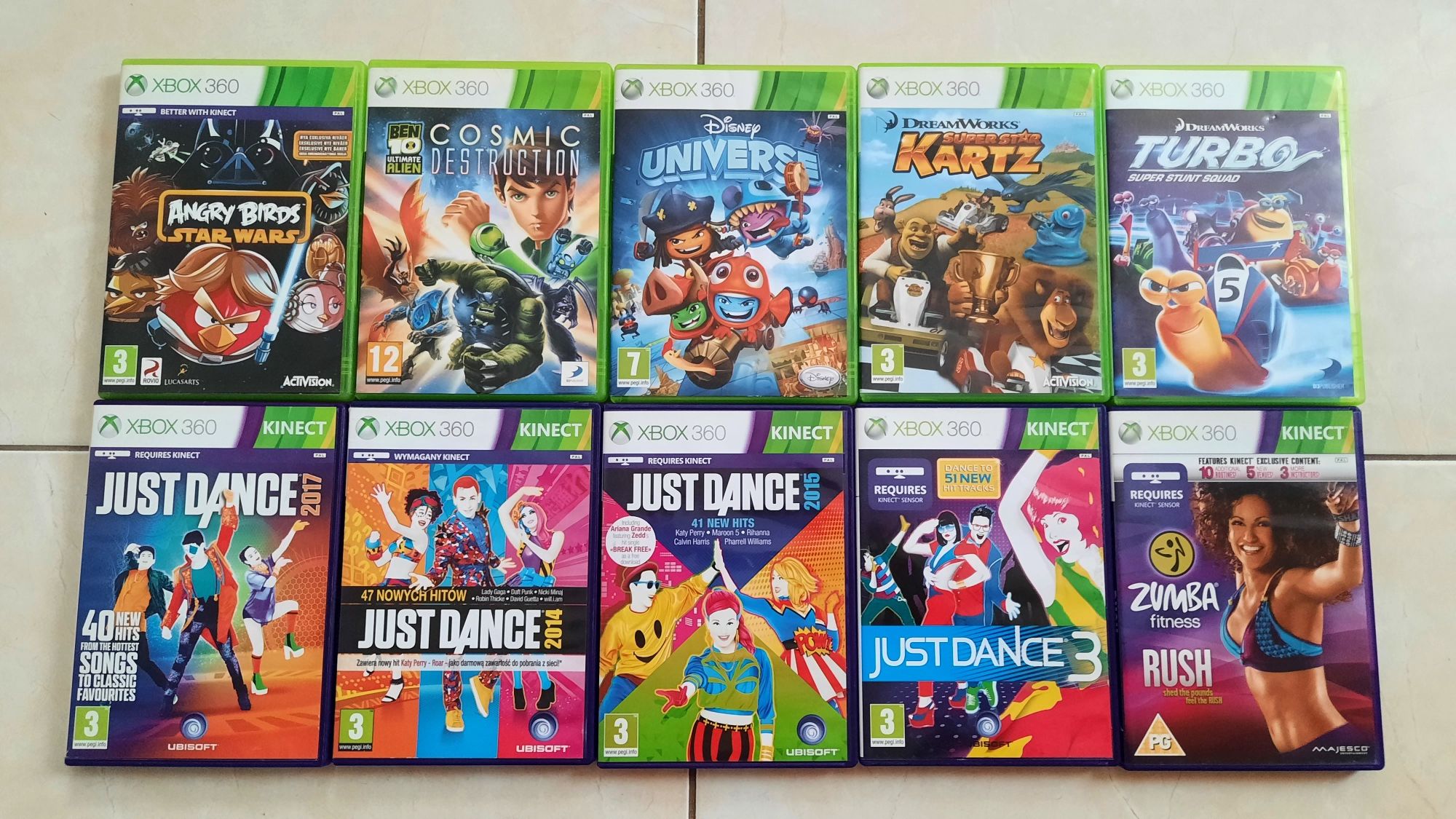Gra Xbox 360 - Just Dance 14,25,17,Turbo,Kartz,Ben 10