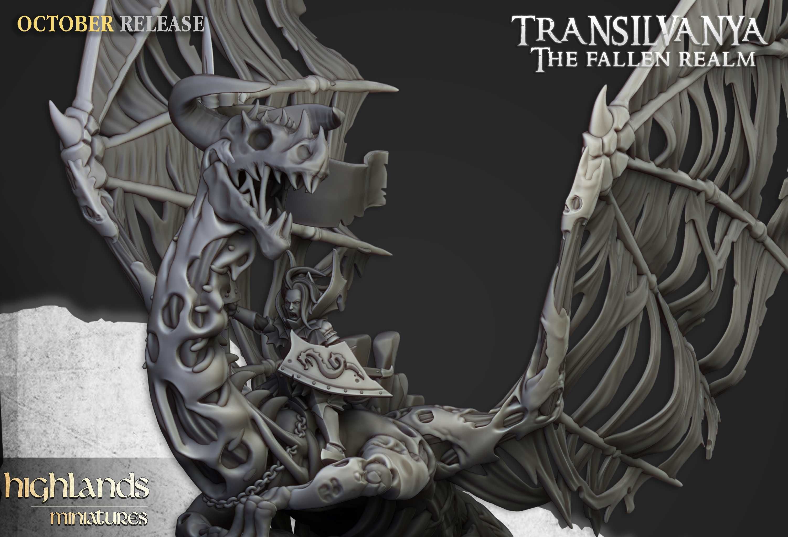 Vampire Lady on Zombie Dragon - ToW AoS WFB - Highlands x1