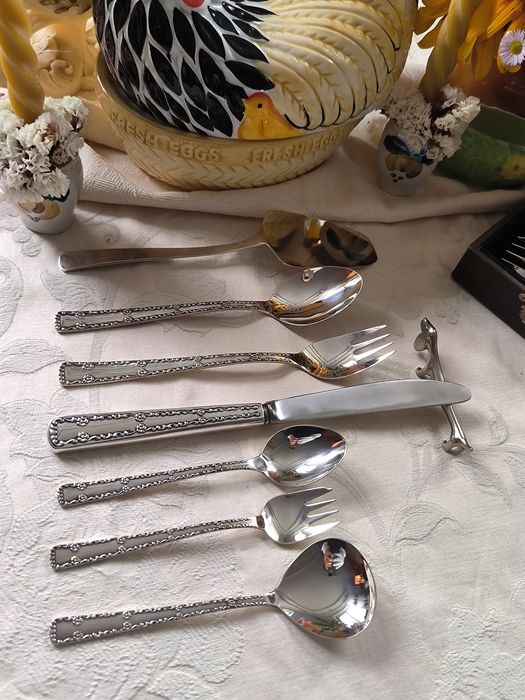 Мельхіор столові прибори покриті сріблом завод Талін. ювел. серія Nova