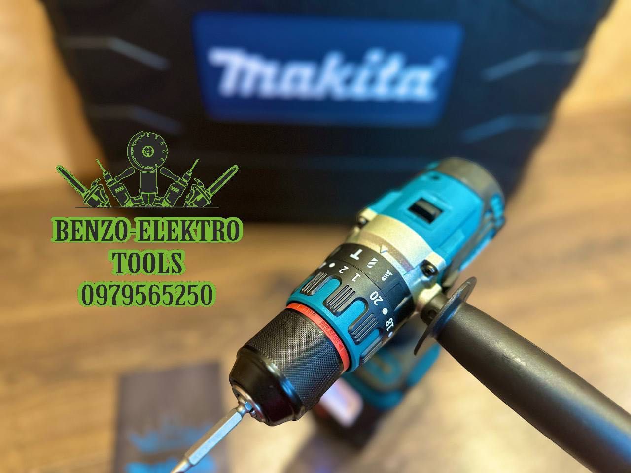 Makita 3в1 Набор Болгарка DGA504 + Шуруповерт DHP485 Перфератор DHR202