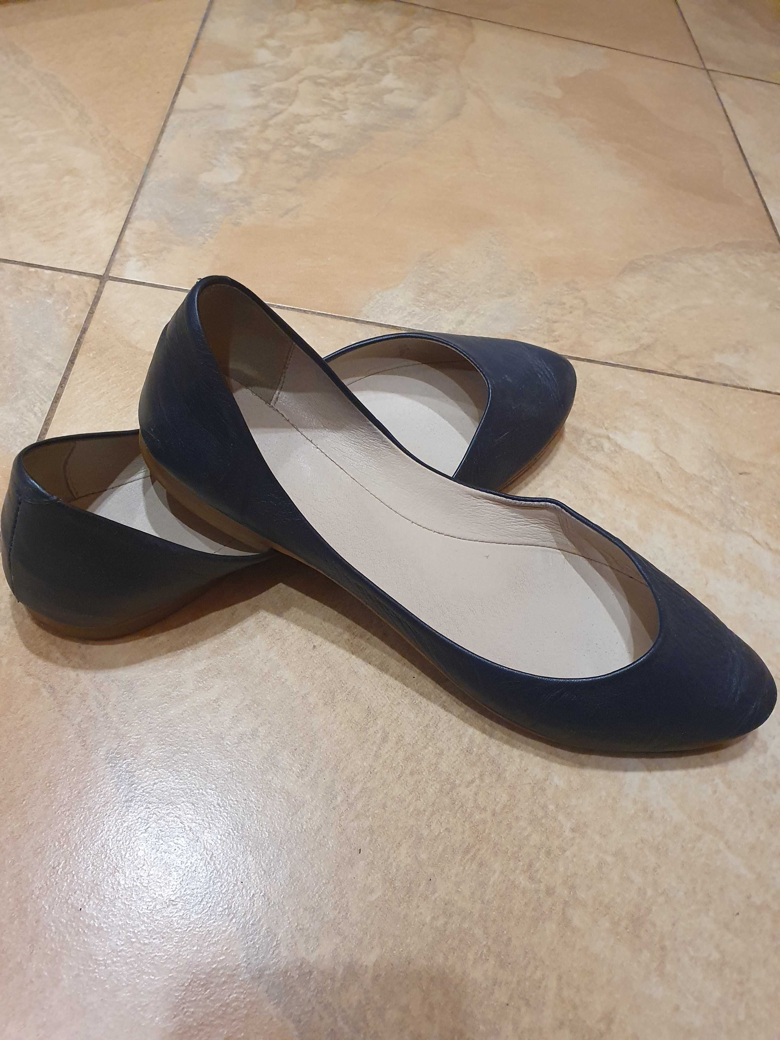Балетки темно-сині, взуття жіноче