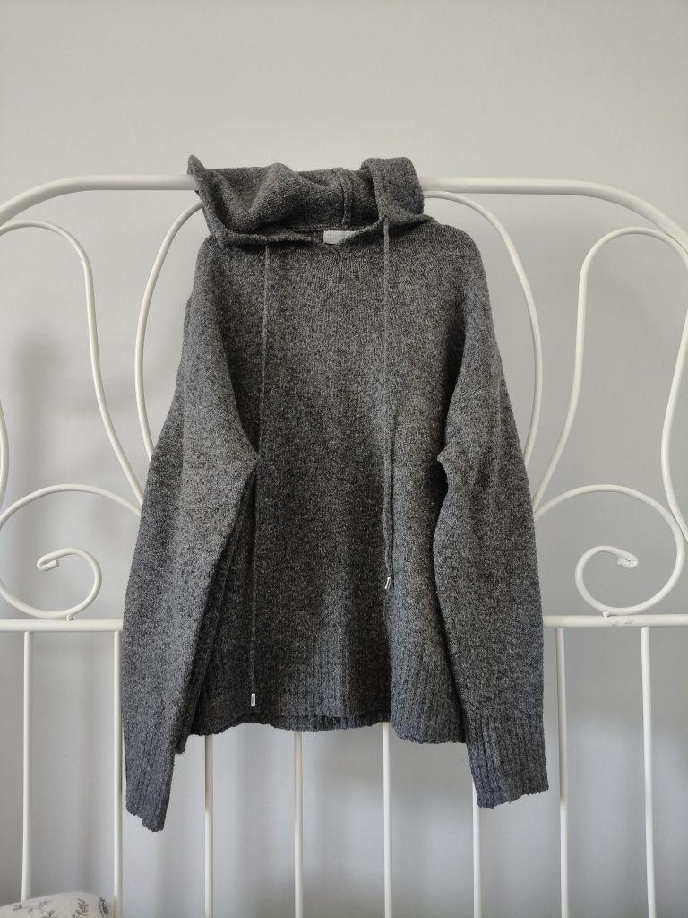 Sweter z kapturem bluza kangura sweater hoodie S oversized
