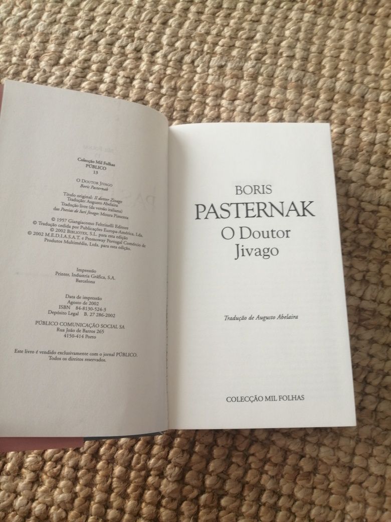 O doutor Jivago de Boris Pasternak