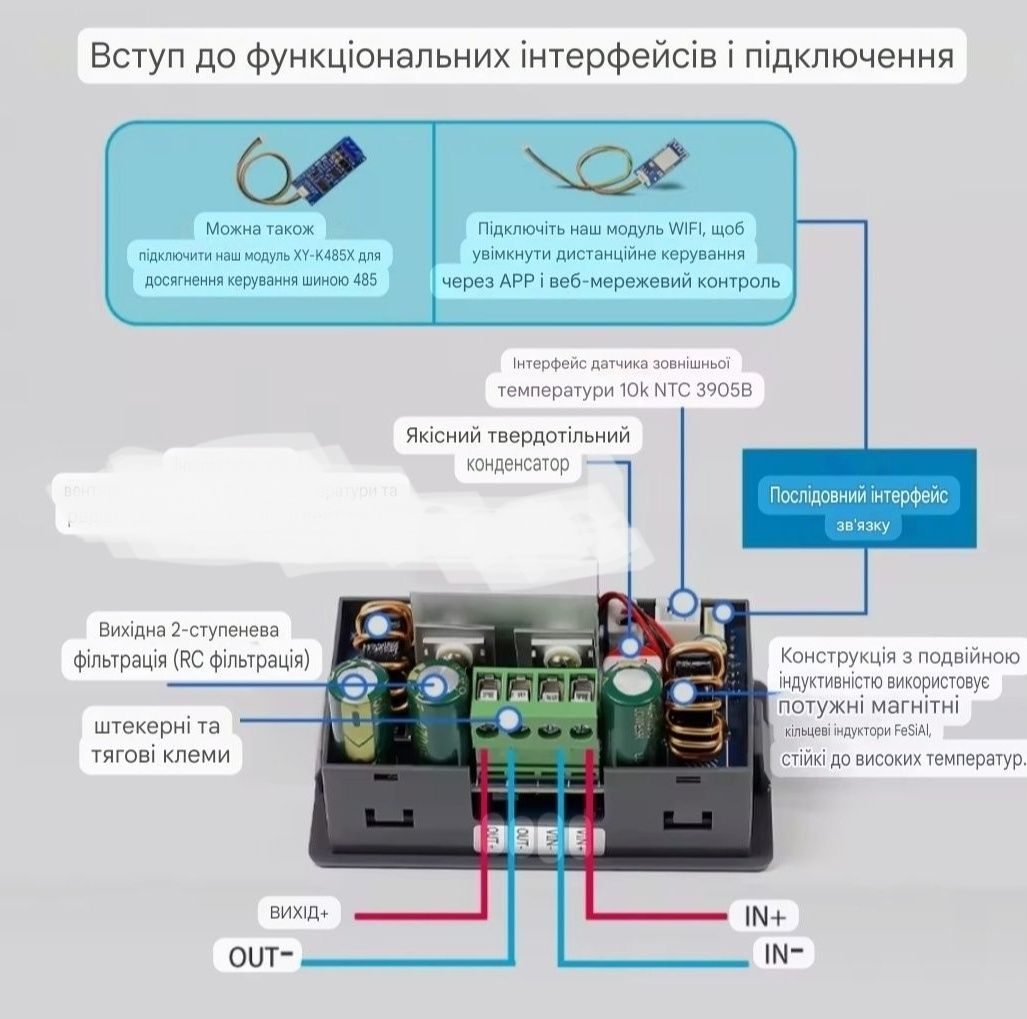 XY-SK60 DC-DC 6-36V Регульоване джерело живлення. Перетворювач dc-dc