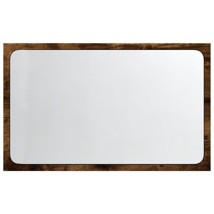 vidaXL Lustro łazienkowe z LED, dąb sonoma, 60x8,5x38 cm