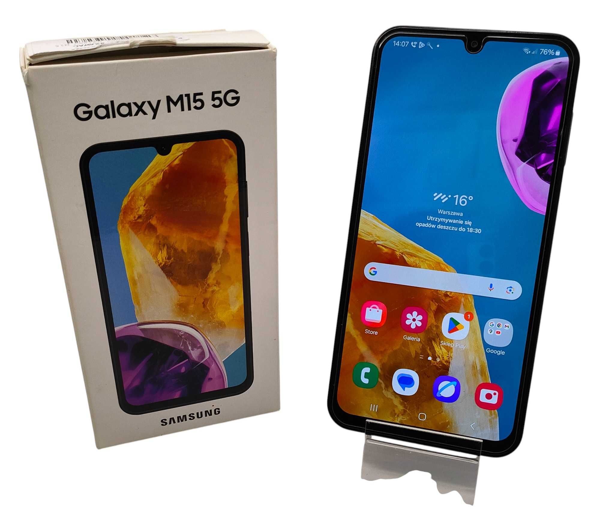 Smartfon Samsung Galaxy M15 4GB/128GB 5G niebieski szkło hartowane