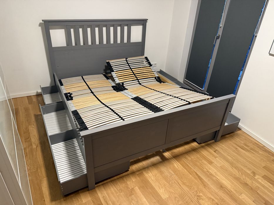 Fajne łóżko Ikea Hemnes 160x200 cm szuflady stelaże super stan dowóz