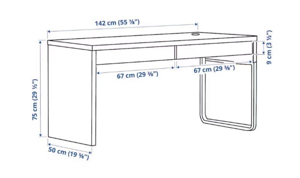 Biurko IKEA białe 142x50cm