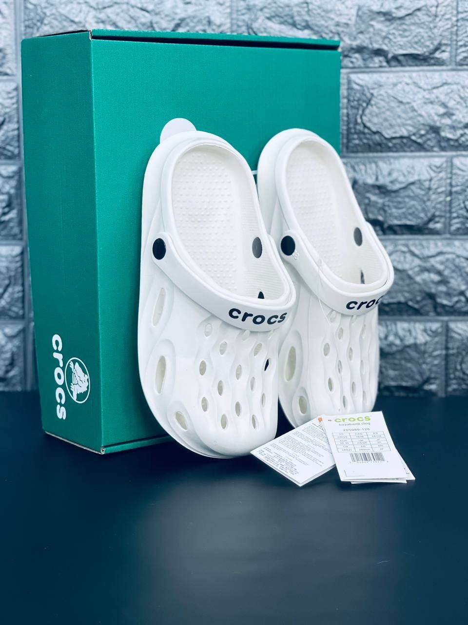 Мужские Шлепанцы Crocs Белые Шлепанцы Кроксы