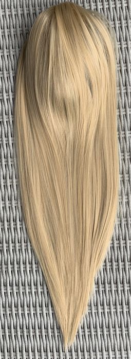 Premium Ultra włosy doczepiane, miodowy blond, kucyk na klamrze