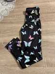 Czarne legginsy w motylki roz 130