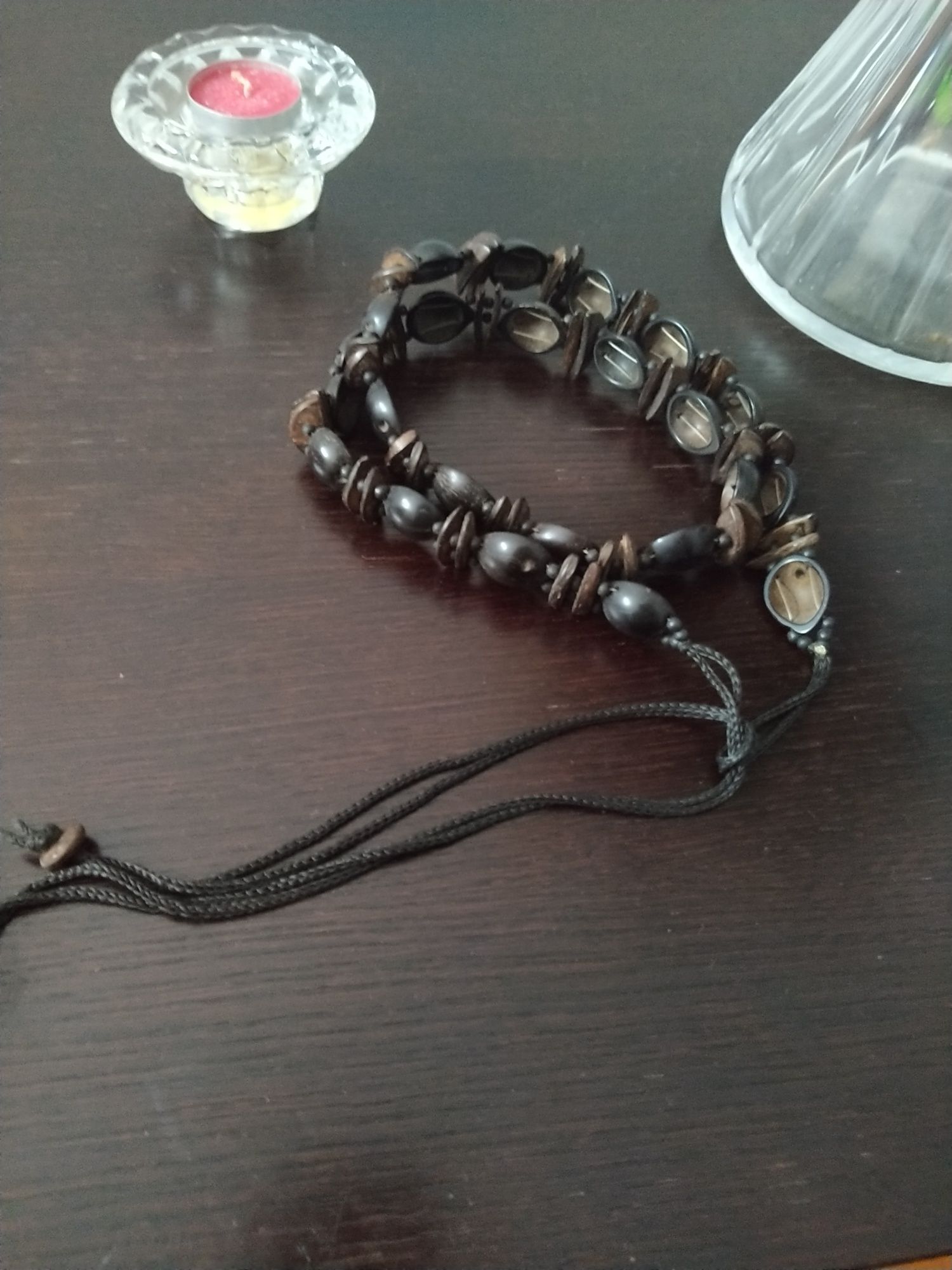 Cinto preto e castanho estilo étnico, original