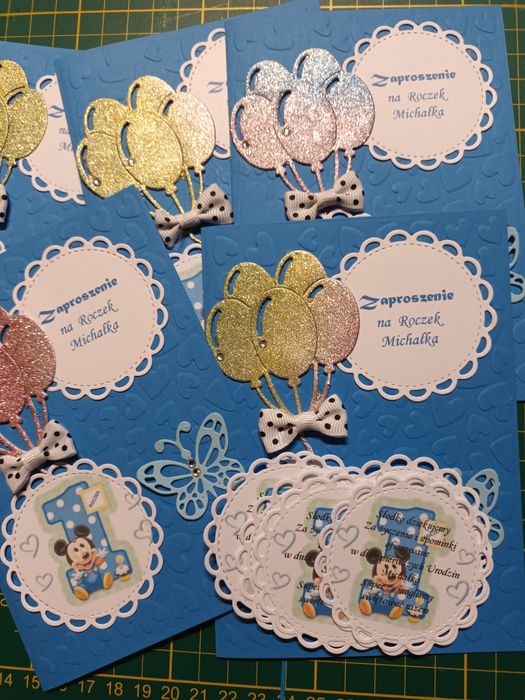 Zaproszenia na roczek dla chłopców