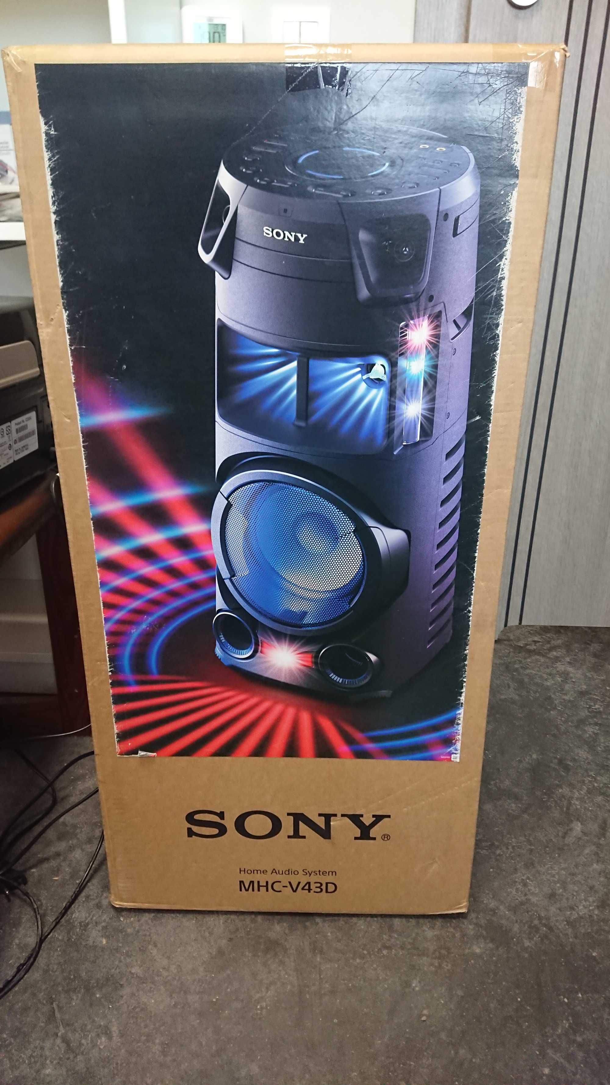 Sony MHC-V43D zestaw audio o dużej mocy, Głośnik BT, Przenośny, Nowy