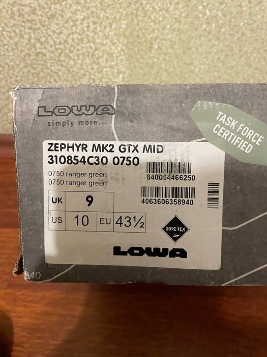 Lowa Zephyr MK2 GTX MID Розмір 43,5
