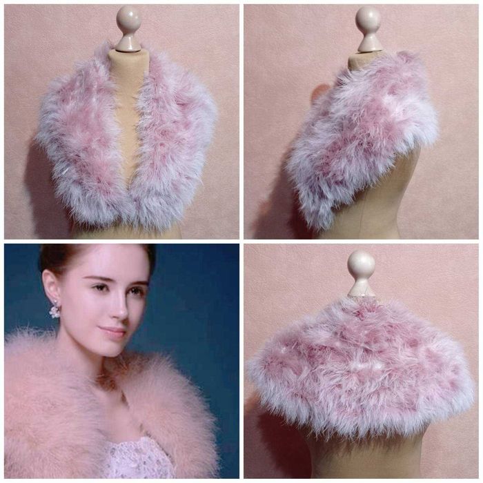 Нежная розовая накидка из лебяжьего пуха,  Promod (Франция).