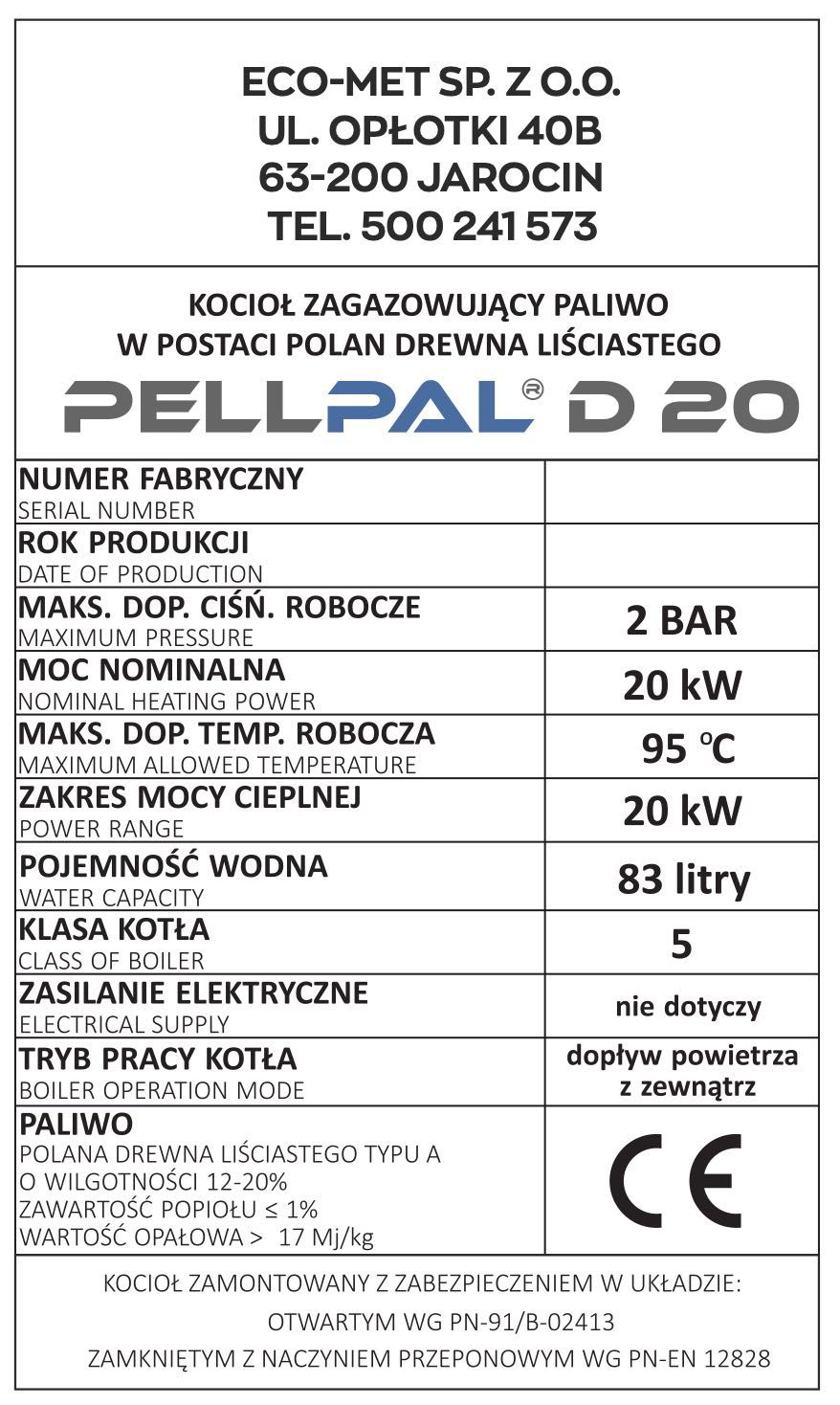 Kocioł na drewno PELLPALL D 20kW - wydajne i ekologiczne ogrzewanie!
