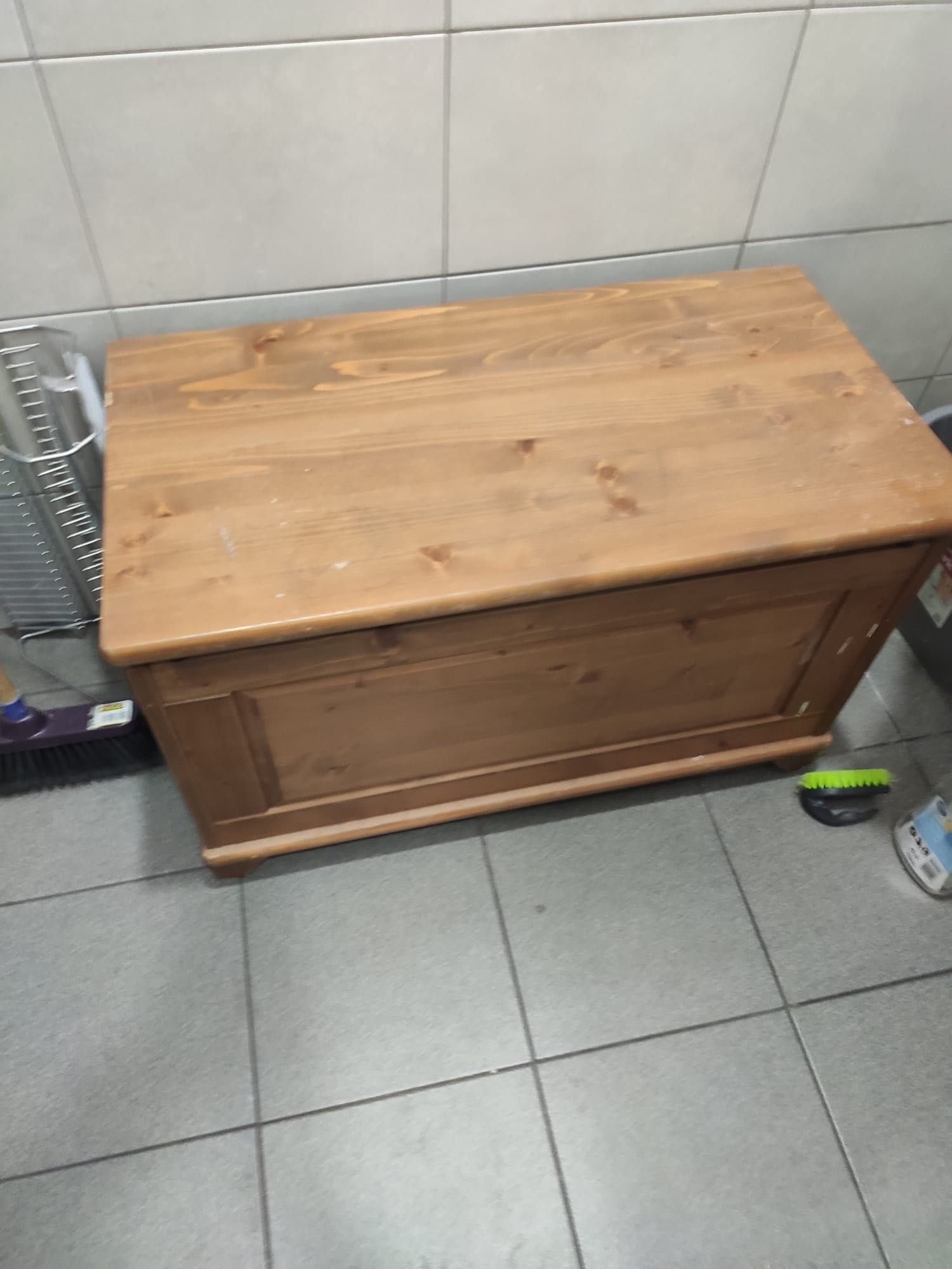 Drewniany pojemnik na pościel IKEA ważne do 30.06