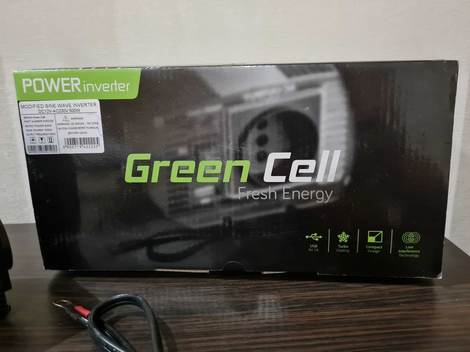 Автомобільний інвертор GREEN CELL 12v на 230v 500/1000w перетворювач