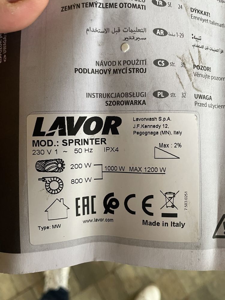 LAVOR Sprinter - odkurzacz przemyslowy