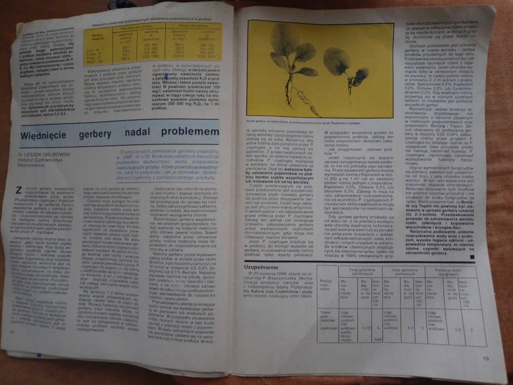 Owoce warzywa kwiaty dwutygodnik 1 1978 ogrodniczy gazeta czasopismo