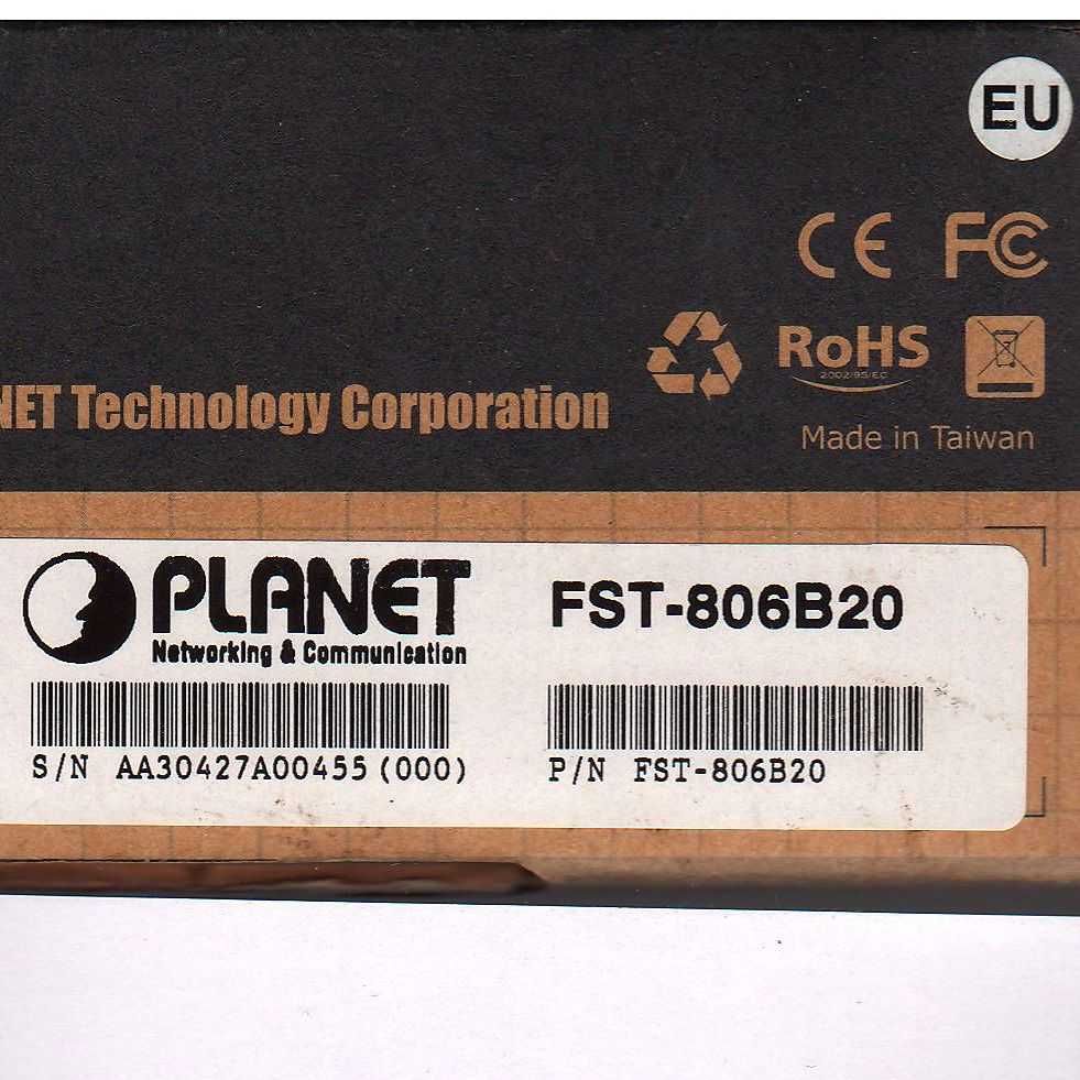 Медиаконвертер Planet FST-806B20. Новый!