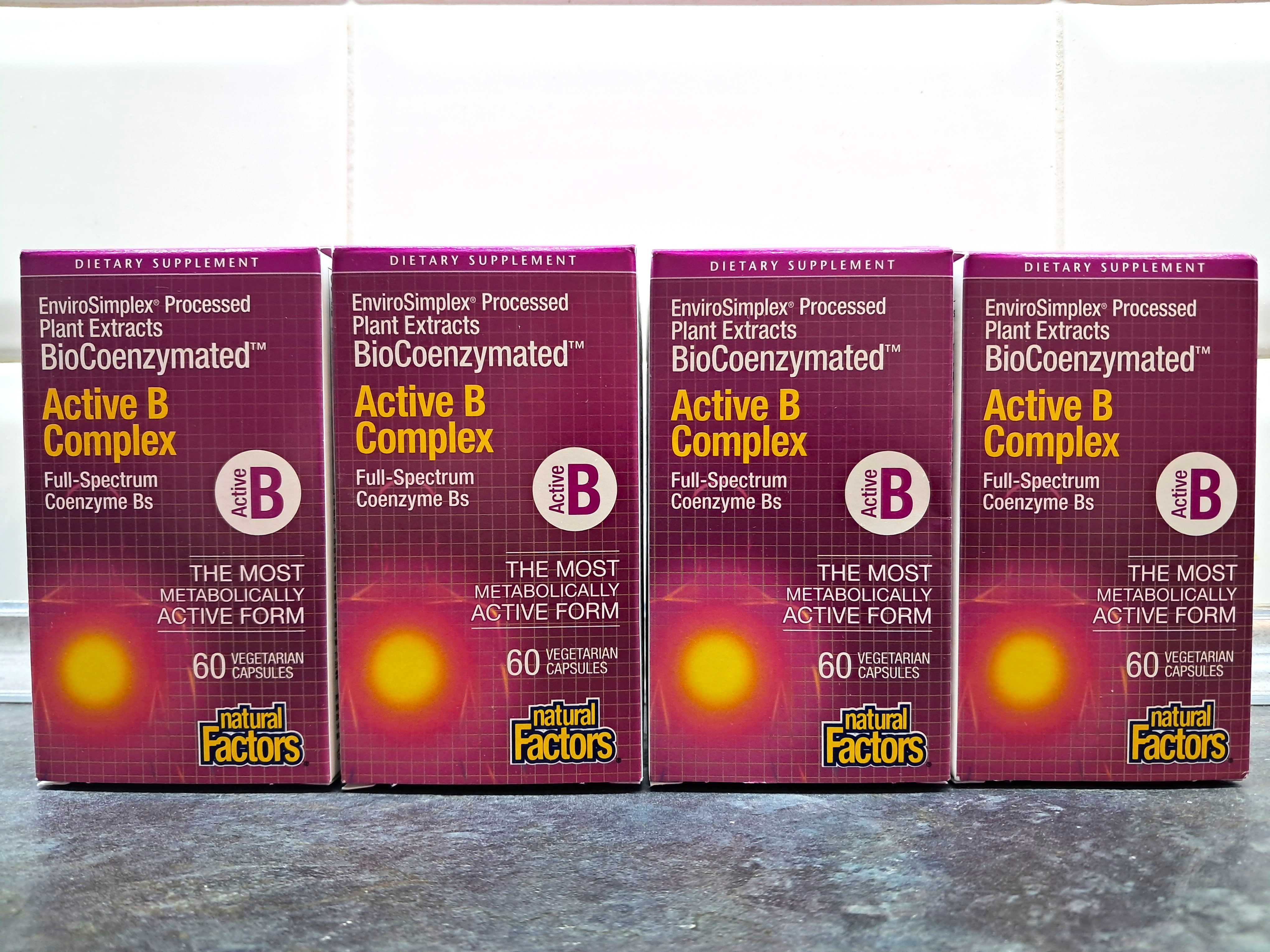 Natural Factors, BioCoenzymated Active B Complex (60 капс.) витамины В
