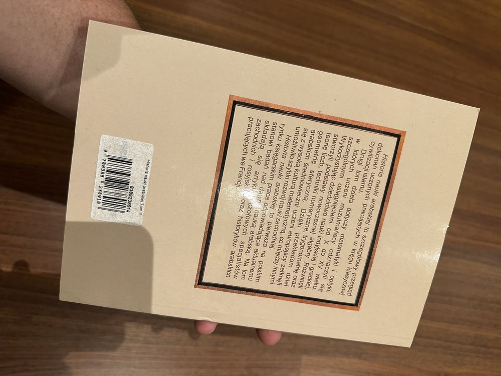 Historia nauki arabskiej tom 2 nauki matematyczne i fizyka