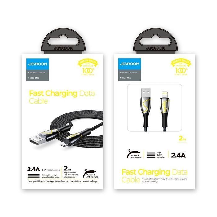 Joyroom Mermaid series kabel USB - Lightning 2,4A 2m czarny