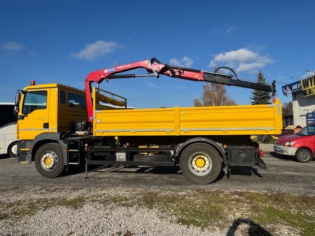 MAN TGM 18.290 4x2 LL – Wywrotka z nowym żurawiem HMF • Cesja leasingu