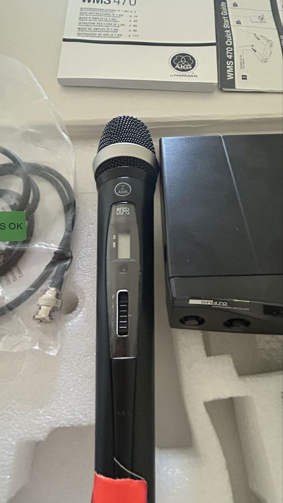 2 conjuntos Microfone Wireless AKG D5 completos