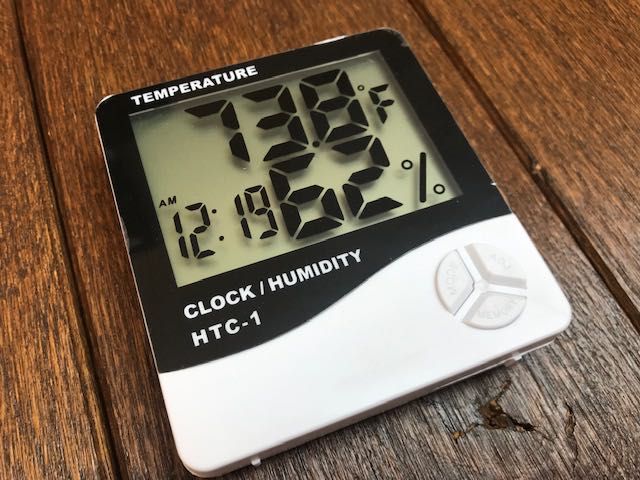 Higrometr, Zegarek, Budzik, Kalendarz, Termometr cyfrowy. HTC-1. Nowy.