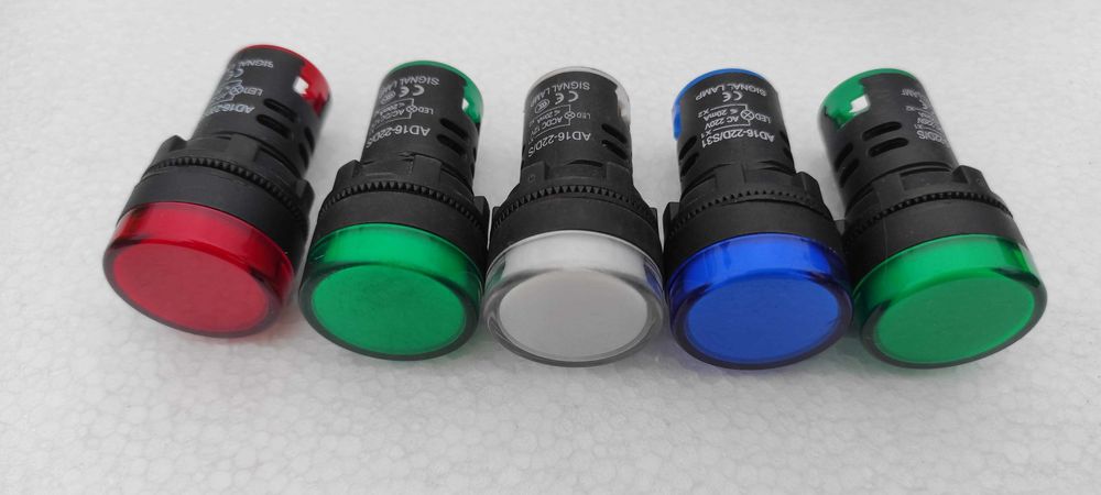 Lampka kontrolka sygnalizacyjna LED 12V / 230V 22mm ZIELONA