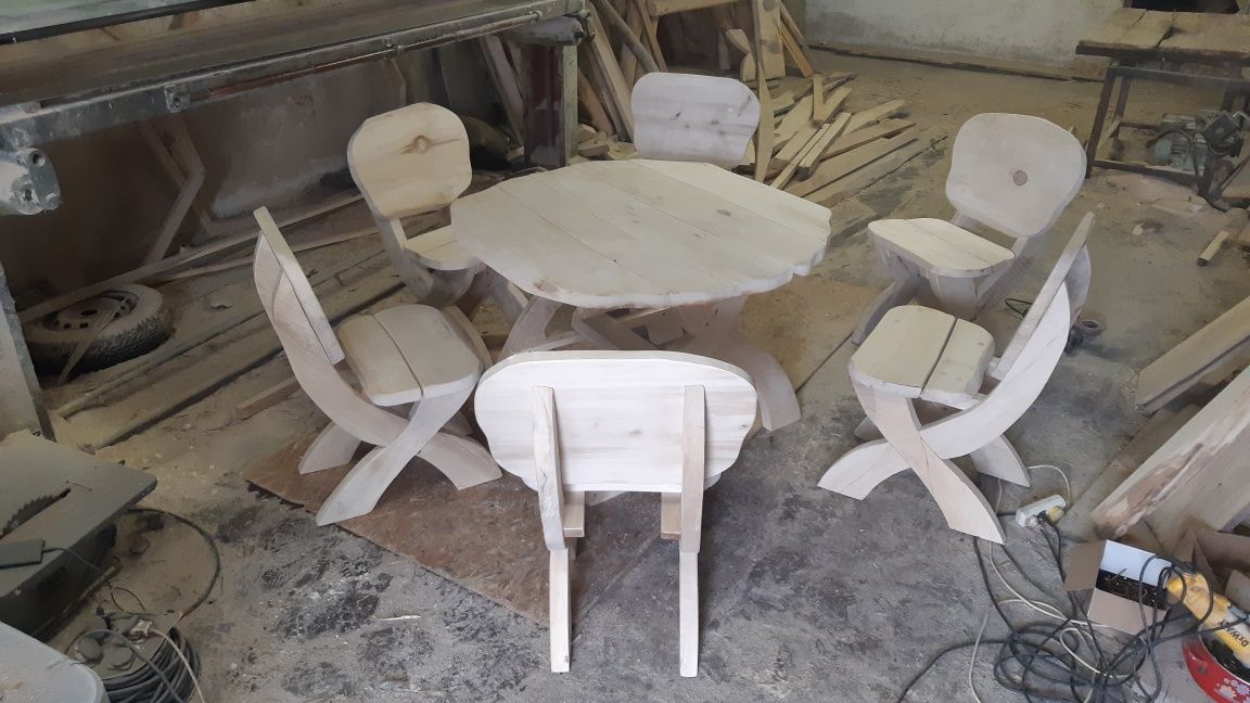 Meble Ogrodowe - Komplet, Krzesła, Ławki